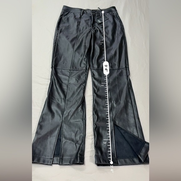 Kut From the Kloth Women’s Faux Leather Ellery Front Slit Flare Pants Size 4 - Picture 7 of 13